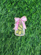 Load image into Gallery viewer, Pickle Jar With Bow Acrylic Blank & Decal Set