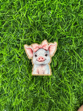 Load image into Gallery viewer, Cute Pig With Bow Acrylic Blank & Decal Set