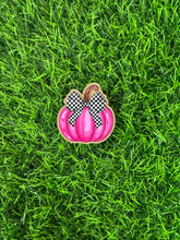 Load image into Gallery viewer, Checkered Bow Pumpkin Acrylic Blank & Decal Set