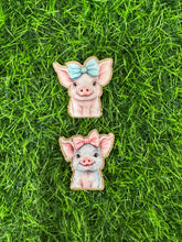 Load image into Gallery viewer, Cute Pig With Bow Acrylic Blank & Decal Set