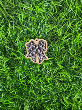 Load image into Gallery viewer, Black Lace Bow Acrylic Blank & Decal Set