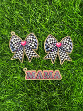 Load image into Gallery viewer, Chekered Bow Acrylic Blank & Decal Set Collection