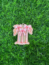 Load image into Gallery viewer, Palm Tree With Pink Bow Acrylic Blank & Decal Set