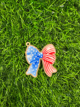 Load image into Gallery viewer, Red White & Blue Bow Acrylic Blank & Decal Set Collection