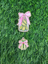 Load image into Gallery viewer, Pickle Jar With Bow Acrylic Blank & Decal Set