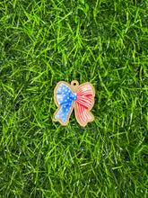 Load image into Gallery viewer, Red White & Blue Bow Acrylic Blank & Decal Set Collection