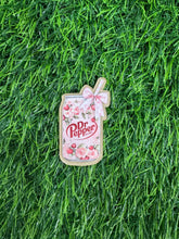 Load image into Gallery viewer, Pink Floral Drink Acrylic Blank & Decal Set