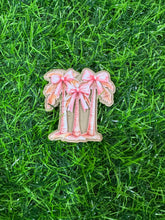 Load image into Gallery viewer, Palm Tree With Pink Bow Acrylic Blank & Decal Set