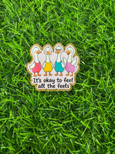 Load image into Gallery viewer, It’s Okay To Feel All The Feels Ducks Acrylic Blank & Decal Set