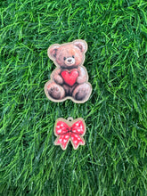 Load image into Gallery viewer, Valentine’s Teddy Bear Acrylic Blank & Decal Set