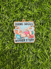 Load image into Gallery viewer, Doing Social Worker Stuff Acrylic Blank & Decal Set