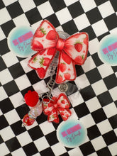 Load image into Gallery viewer, Strawberry Bow Retractable Badge Reel

