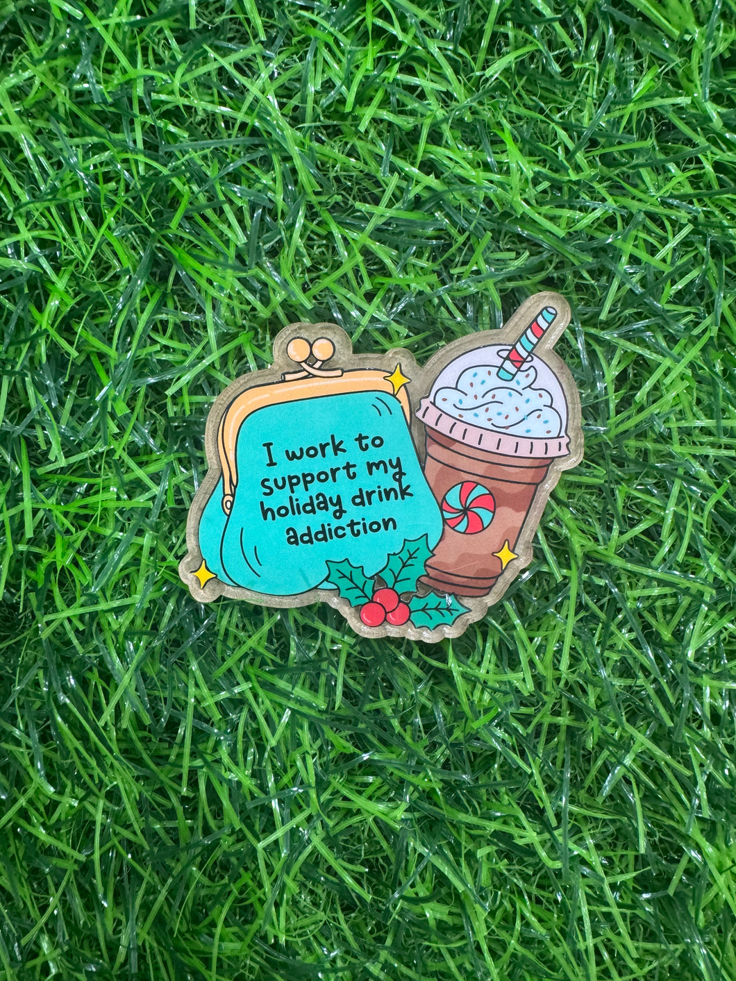 Holiday Drink Addiction Acrylic Blank & Decal Set