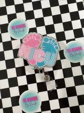 Load image into Gallery viewer, NICU Baby Feet Retractable Badge Reel

