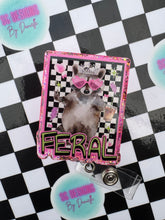 Load image into Gallery viewer, Feral Raccoon Retractable Badge Reel
