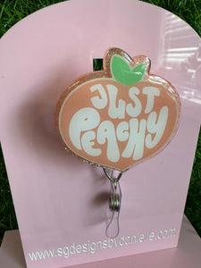 Just Peachy Retractable Badge Reel