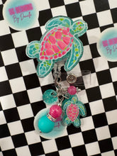 Load image into Gallery viewer, Turtle Summer Retractable Badge Reel
