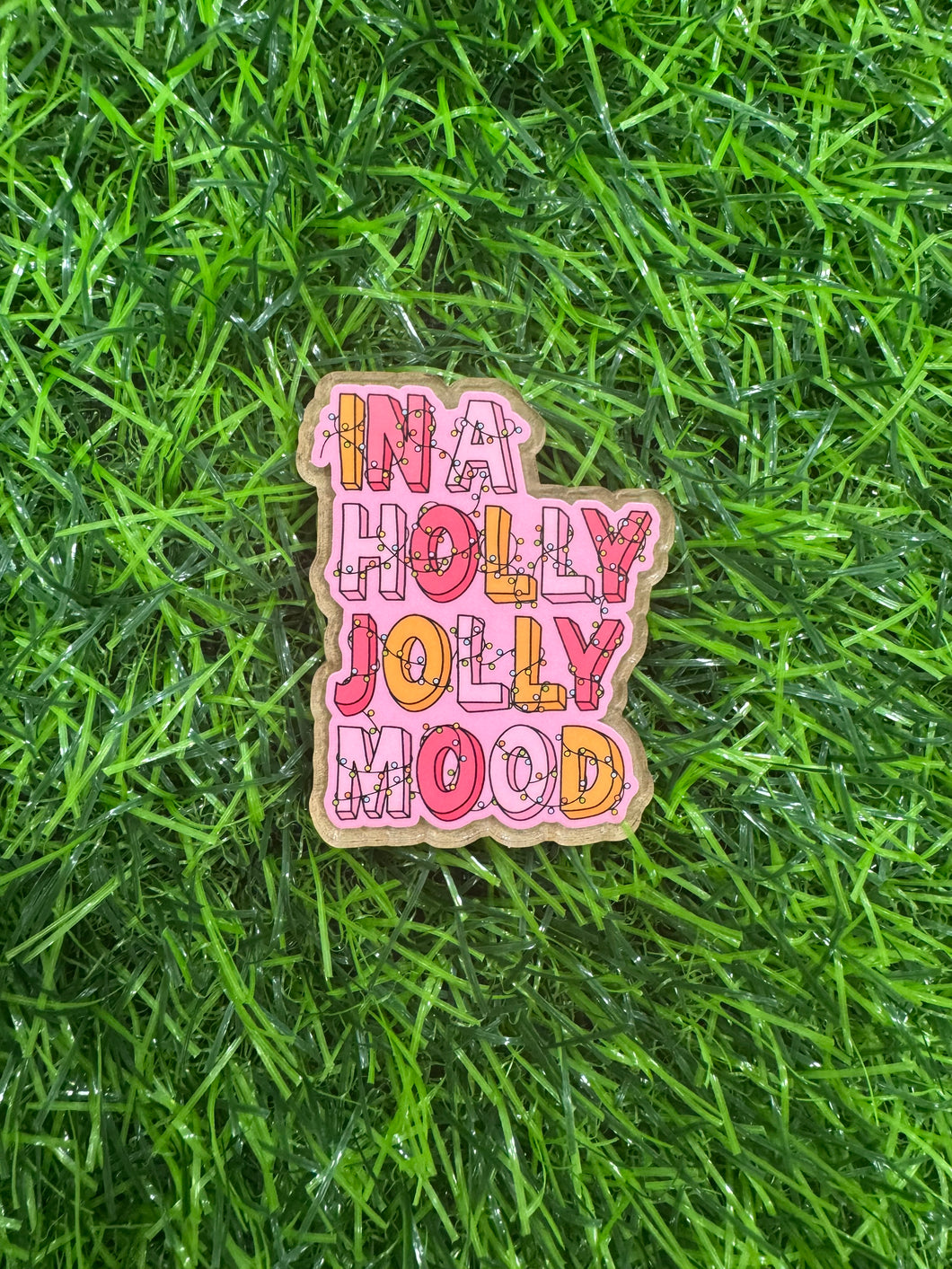 Holly Jolly Mood Acrylic Blank & Decal Set