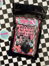 Load image into Gallery viewer, Black Heart Pink Bow Retractable Badge Reel
