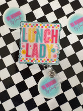 Load image into Gallery viewer, Lunch Lady Retractable Badge Reel
