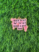 Load image into Gallery viewer, Black Heart Pink Bow Collection Acrylic Blank &amp; Decal Set
