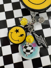 Load image into Gallery viewer, Lightning Bolt Smile Retractable Badge Reel
