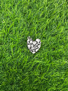 Skeleton Heart Charm Acrylic Blank