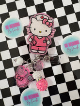 Load image into Gallery viewer, Pink Nurse Cat Character Retractable Badge Reel
