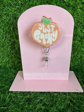 Load image into Gallery viewer, Just Peachy Retractable Badge Reel
