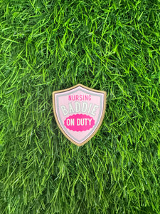 Baddie On Duty Shield Acrylic Blank & Decal Set