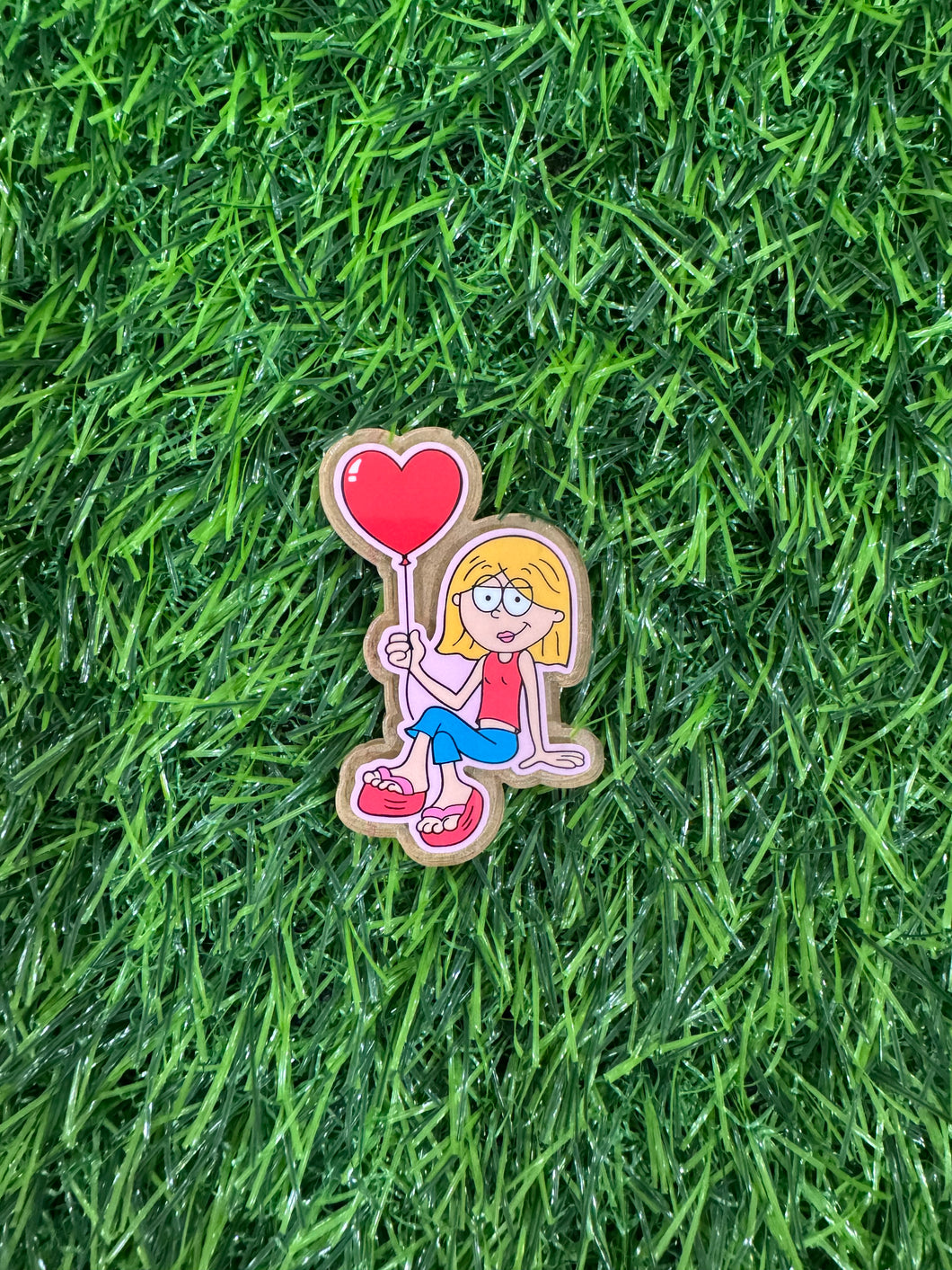 Valentines Day Heart Balloon Lizzy Acrylic Blank & Decal Set