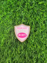 Load image into Gallery viewer, Baddie On Duty Shield Acrylic Blank &amp; Decal Set
