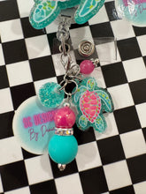 Load image into Gallery viewer, Turtle Summer Retractable Badge Reel
