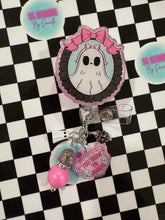 Load image into Gallery viewer, Cute Ghost, Too Cute To Spook Retractable Badge Reel
