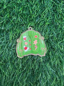 Green Christmas Sweater Acrylic Blank & Decal Set Collection