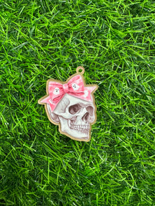 Pink Ghost Bow & Skull With Pink Ghost Bow Acrylic Blank & Decal Set Collection