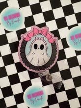 Load image into Gallery viewer, Cute Ghost, Too Cute To Spook Retractable Badge Reel
