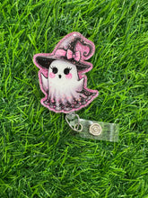 Load image into Gallery viewer, Witch Ghost Retractable Badge Reel

