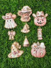 Load image into Gallery viewer, Fall Halloween Pink Cowgirl Acrylic Blank &amp; Decal Set Collection
