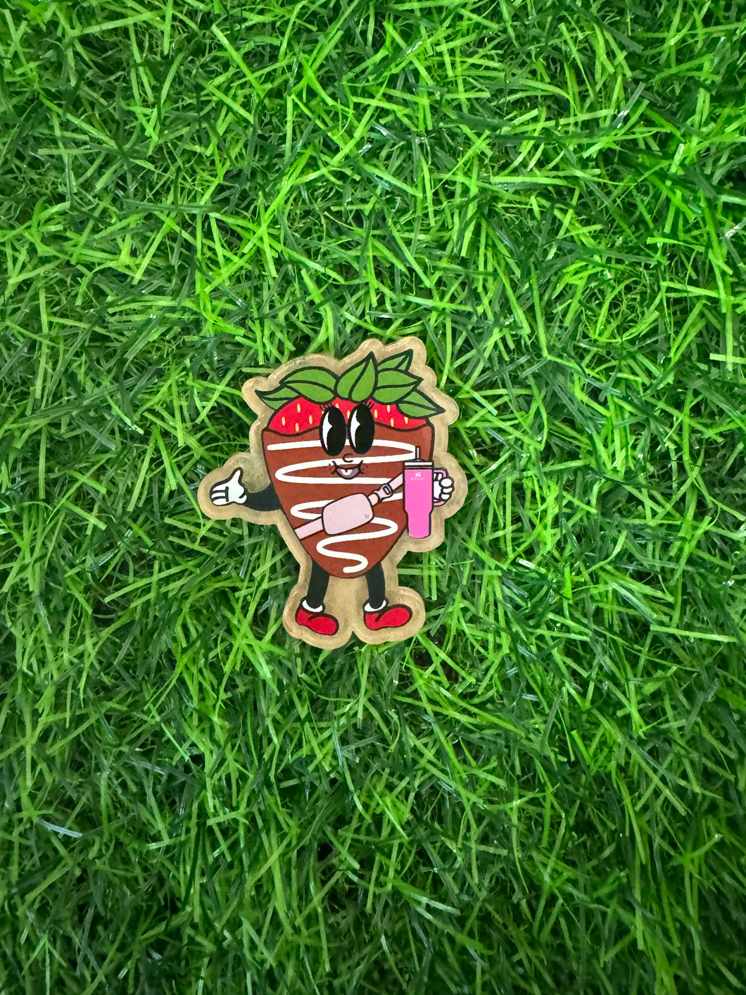 Chocolate Strawberry Cutie Acrylic Blank & Decal Set