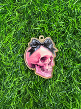 Load image into Gallery viewer, Black Silk Bow &amp; Pink Skull Acrylic Blank &amp; Decal Set Collection
