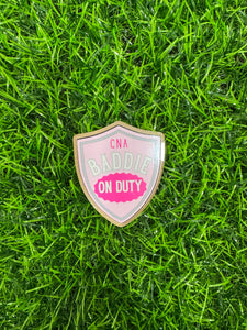 Baddie On Duty Shield Acrylic Blank & Decal Set