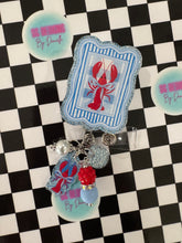 Load image into Gallery viewer, Preppy Lobster 4th of July Summer Retractable Badge Reel
