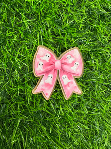 Pink Ghost Bow & Skull With Pink Ghost Bow Acrylic Blank & Decal Set Collection
