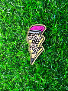 Pencil Lightning Bolt Acrylic Blank & Decal Set