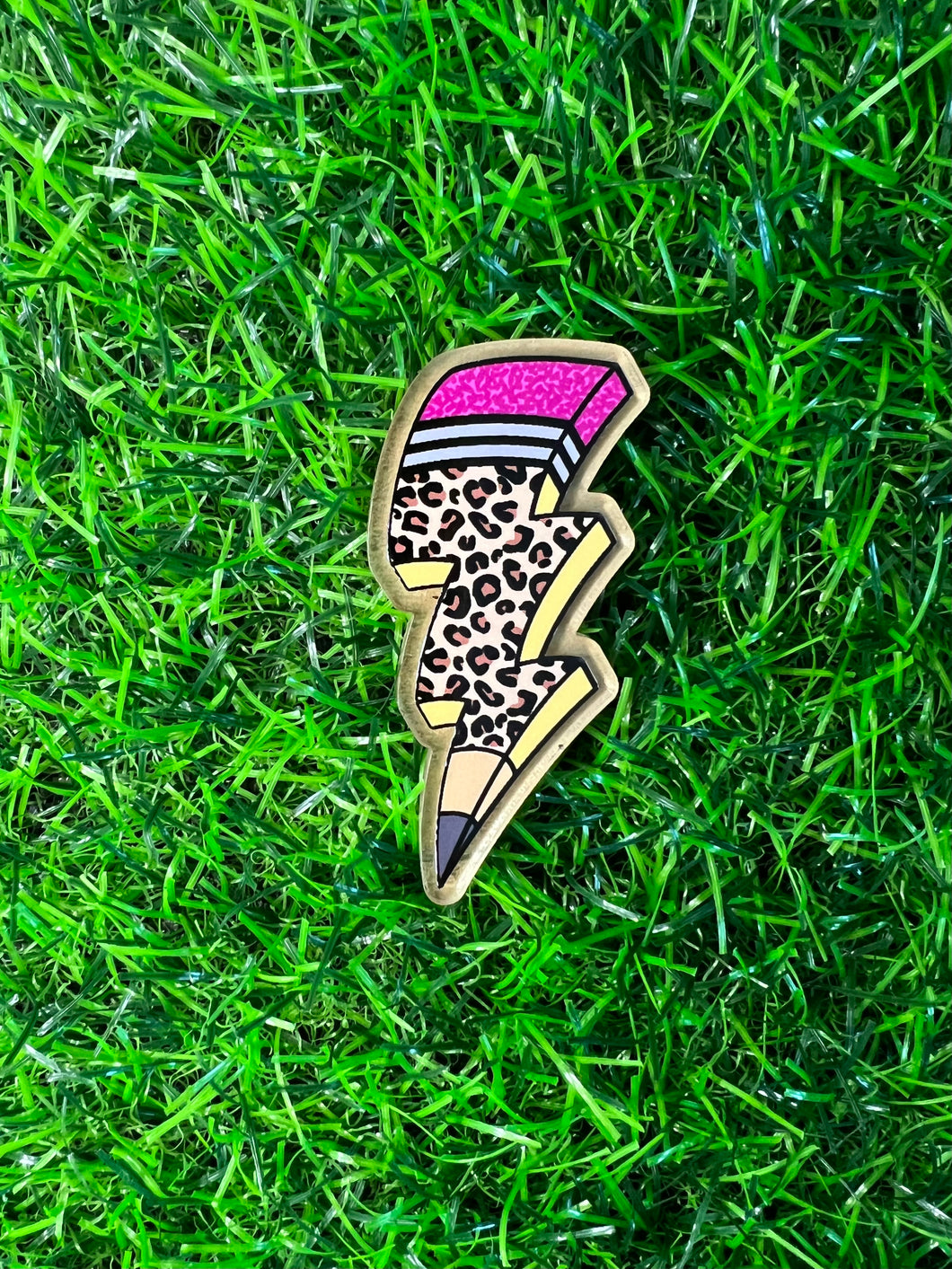 Pencil Lightning Bolt Acrylic Blank & Decal Set