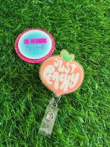 Just Peachy Retractable Badge Reel