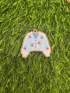 Winter Christmas Cherry Sweater Acrylic Blank & Decal Set Collection