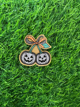 Load image into Gallery viewer, Pumpkin Lace Cherries With Bow 
Acrylic Blank &amp; Decal Set

