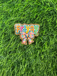 Friyay Checkered Bow Acrylic Blank & Decal Set